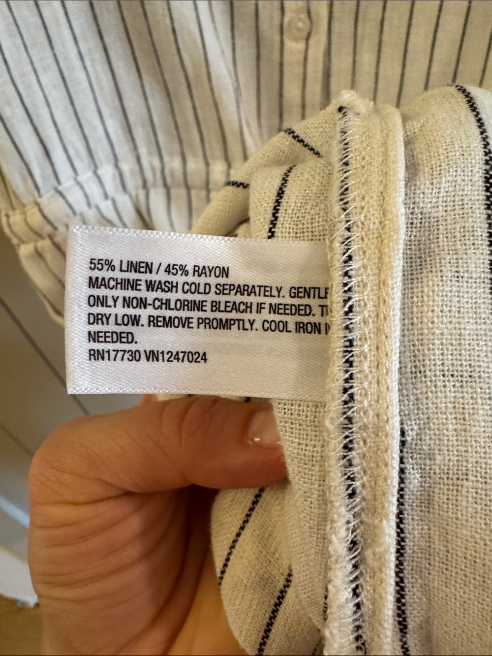 A New Day Striped Button-Front Linen Blend Dress - Picture 2 of 6